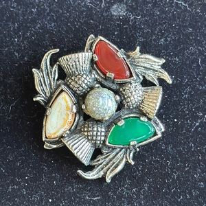 Stunning Vintage Thistle Design Scottish Pin